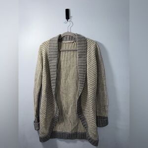 Athleta Sierra wool and cashmere knit cardigan sweater tweed pattern XS EUC
